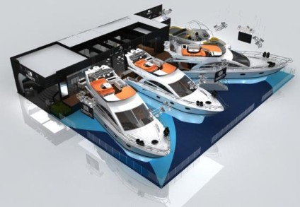 Estande da Ferretti na Boat Show é criação da Front 360