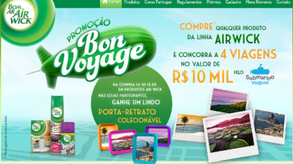 Bom Ar Air Wick e Submarino Viagens com "Bon Voyage"