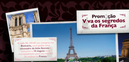 Segredos da França na promoção do Boticário