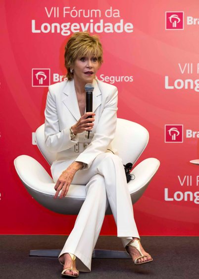 a atriz Jane Fonda já participou do Fórum promovido pela seguradora.