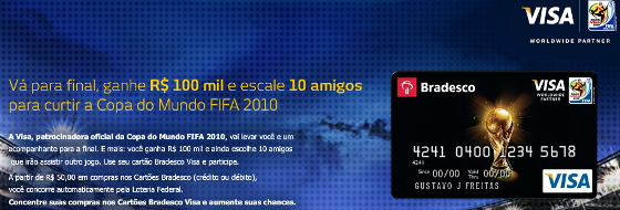 Na África do Sul com Bradesco/Visa