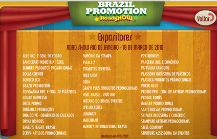 BP Road Show RIO apresenta expositores