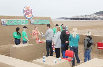 Burguer King promove sorvete em lanchonete de areia
