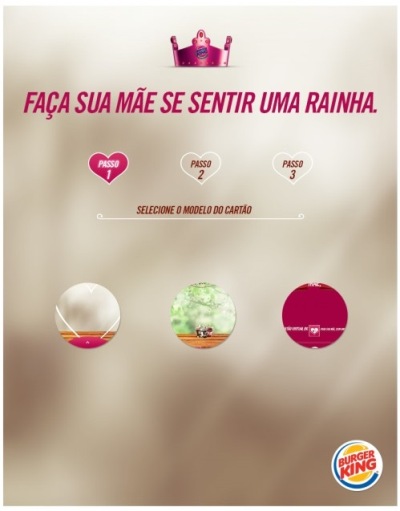 Burger King transforma mãe em rainha