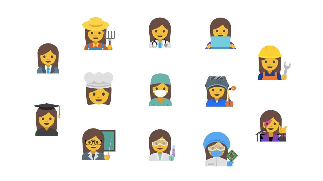 Google propõe 13 novos emojis para representar mulheres profissionais