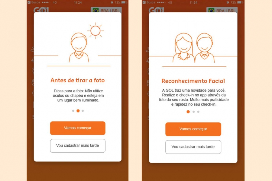 Gol lança check-in com selfies