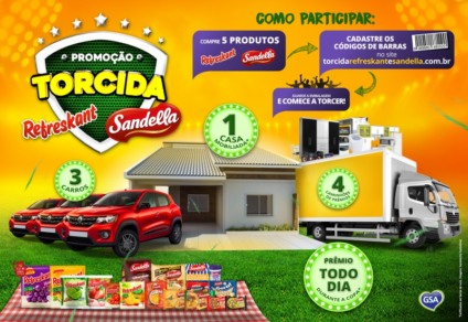 GSA lança "Promoção Torcida Refreskant e Sandella"