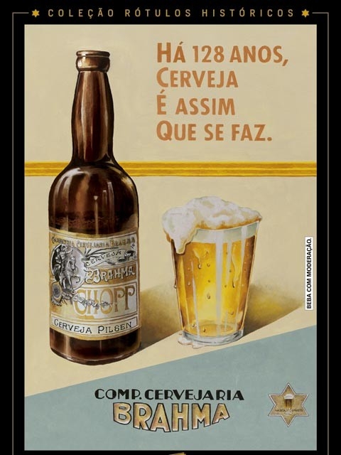 Brahma faz releitura de rótulos históricos para os 128 anos da marca
