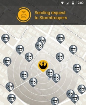 Easy Taxi oferece corridas gratuitas em carros Star Wars Easy Taxi oferece corridas gratuitas em carros Star Wars