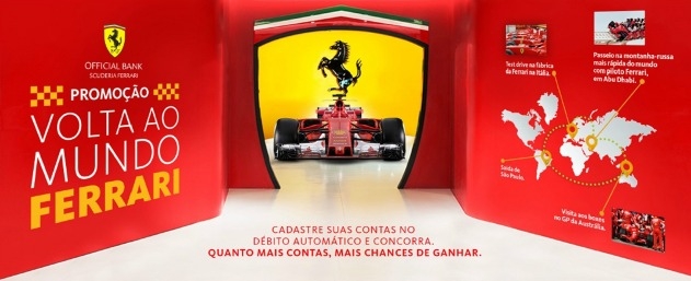 Santander promove volta ao mundo com Ferrari