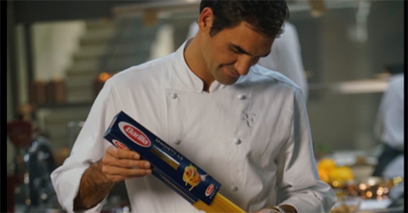 Roger Federer protagoniza campanha da Barilla