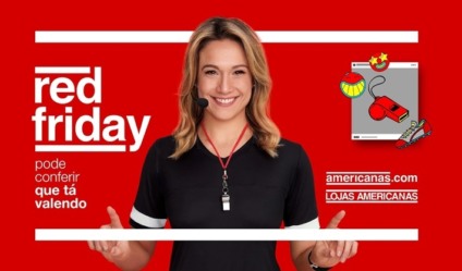 Fernanda Gentil é a estrela da Red Friday da Americanas