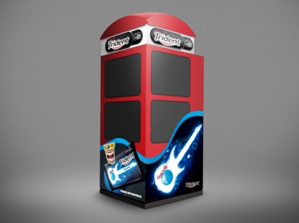 Cabine Trident transforma fãs em rock stars