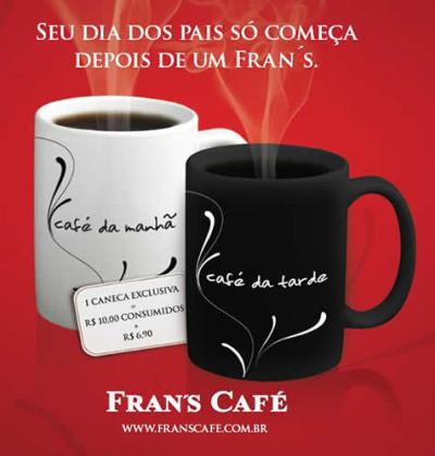 Fran's Café com canecas exclusivas para o Dia dos Pais