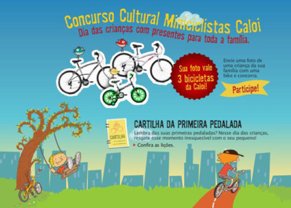 Caloi presenteia com trio de bicicletas