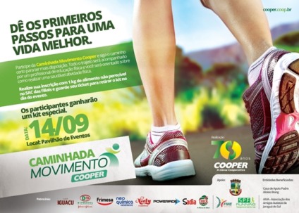 Jaraguá do Sul recebe Caminhada Movimento Cooper