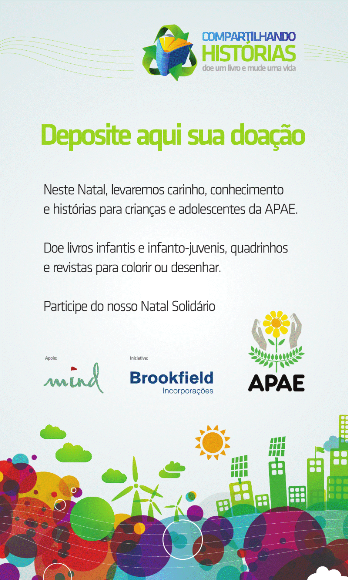 Brookfield Incorporações arrecada livros para Apae