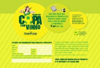Copa com Vinho na promoção da Campo Largo