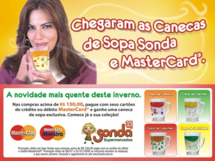 Sonda dá brinde em promoção com MasterCard