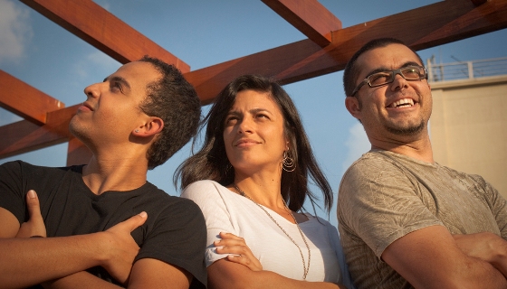 Leonardo Costa, Juliana Mengarda e Leandro Ruiz.