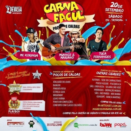 Tuca Fernandes confirma presença no Carnafacul