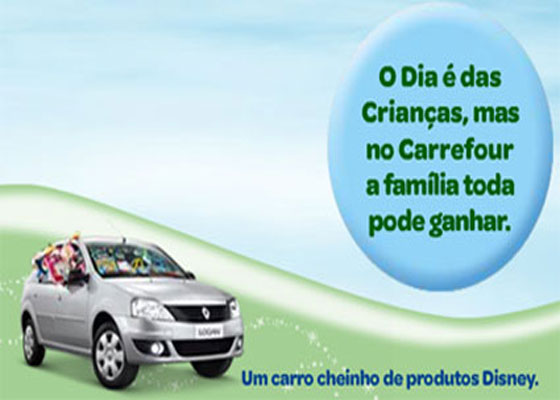 Carrefour & Disney dão carro cheio de brinquedos