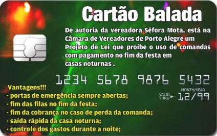 Cartão Balada pode ser aprovado em Porto Alegre