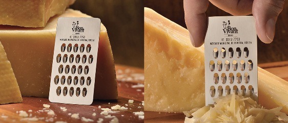 JWT transforma ralador de queijo em cartão de visita