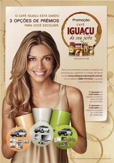 Grazi Massafera é a estrela da promoção do Café Iguaçu