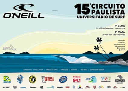 Crocs apoia Circuito Paulista Universitário de Surf