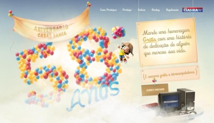 Dedicação total na ação promocional da Casas Bahia