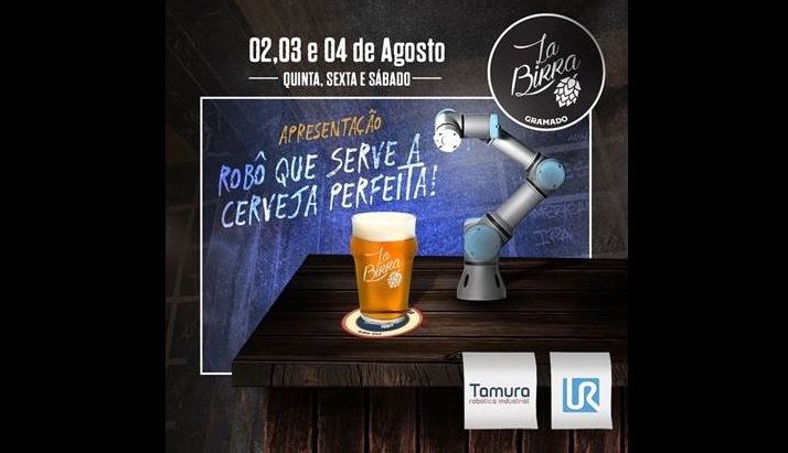 Robôs servem cerveja em bar de Gramado