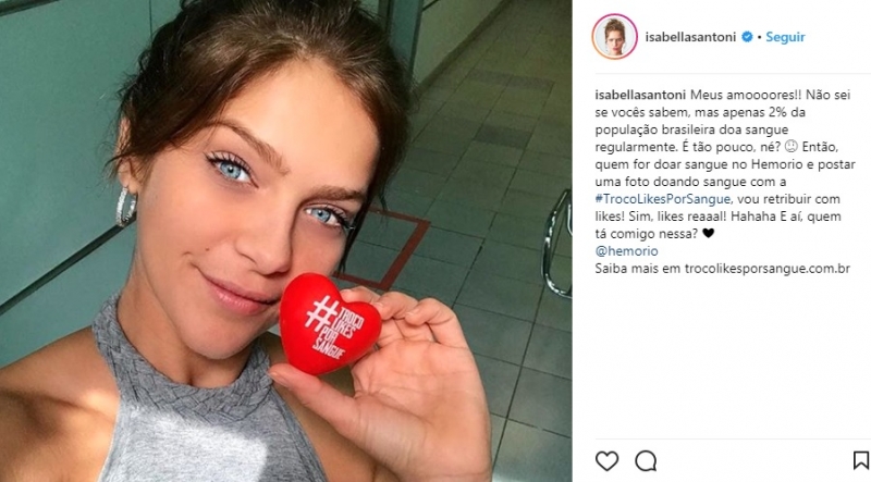 Famosos ‘trocam likes’ com doadores de sangue