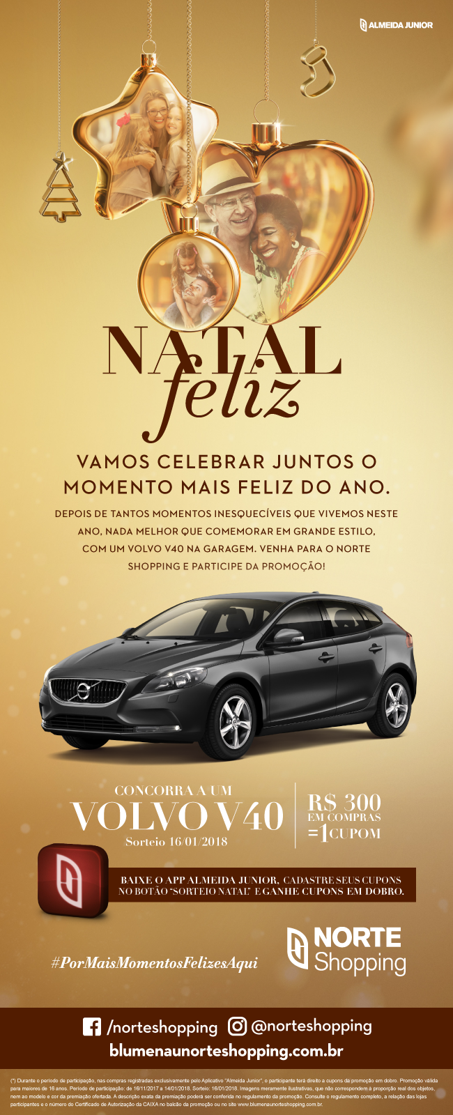 Campanha que sorteará Volvo V40 segue no Neumarkt e Norte Shopping