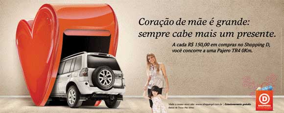 Center D sorteia Pajero TR4 no Dia das Mães