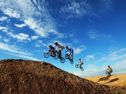 during practice for the UCI BMX Supercross World Cup at the BMX Track – Olympic Park on August 20, 2011 in London, England.