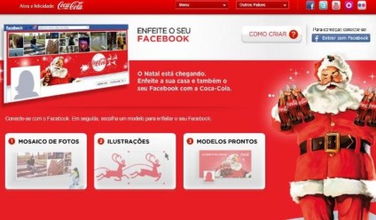 Coca-Cola deixa o Facebook com a cara do Natal