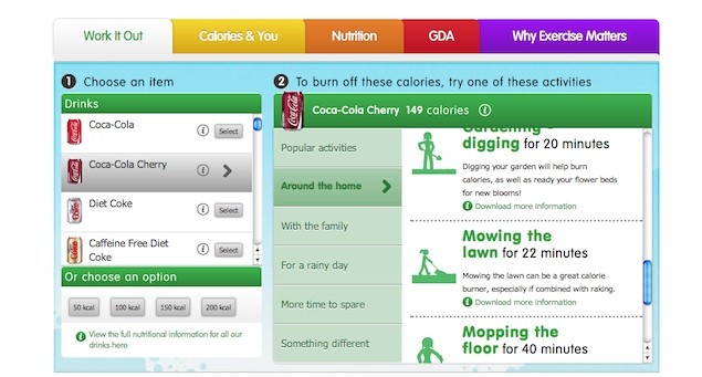 Burn calories with Coca-Cola