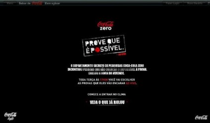“Prove que é Possível” da Coca-Cola Zero ao vivo