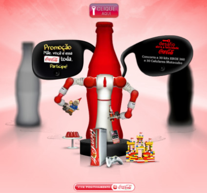 Promoção Coca-Cola agora na internet