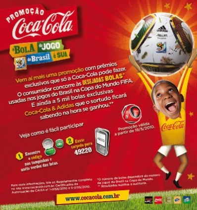 "A bola do jogo é sua" com Coca-Cola