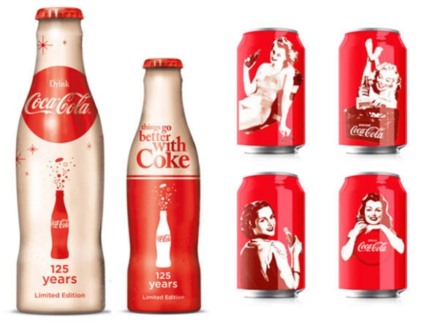 Embalagens personalizadas marcam 125 anos da Coca-Cola