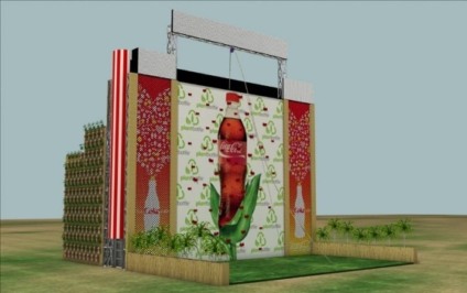 Coca-Cola com parede de escalada no SWU