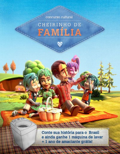 Cheirinho de família na ação promocional de Comfort