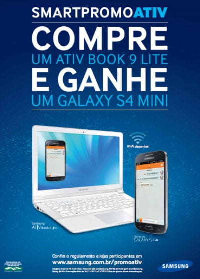Samsung promove "compre e ganhe" no ponto de venda