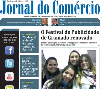 JC ativa marca no Festival de Publicidade de Gramado