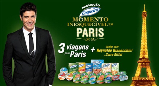Coqueiro dá jantar com Gianecchini em Paris
