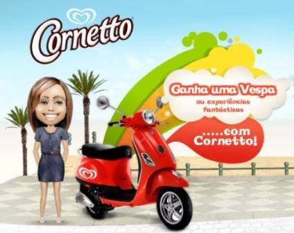 Vespa pode estar em embalagens de Cornetto 