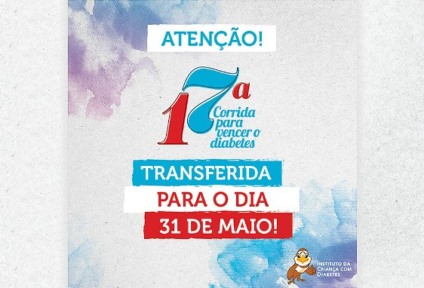 Corrida para Vencer Diabetes é adiada