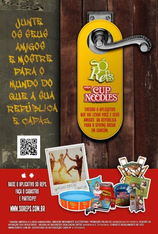 Cup Noodles leva moradores de república para Spring Break